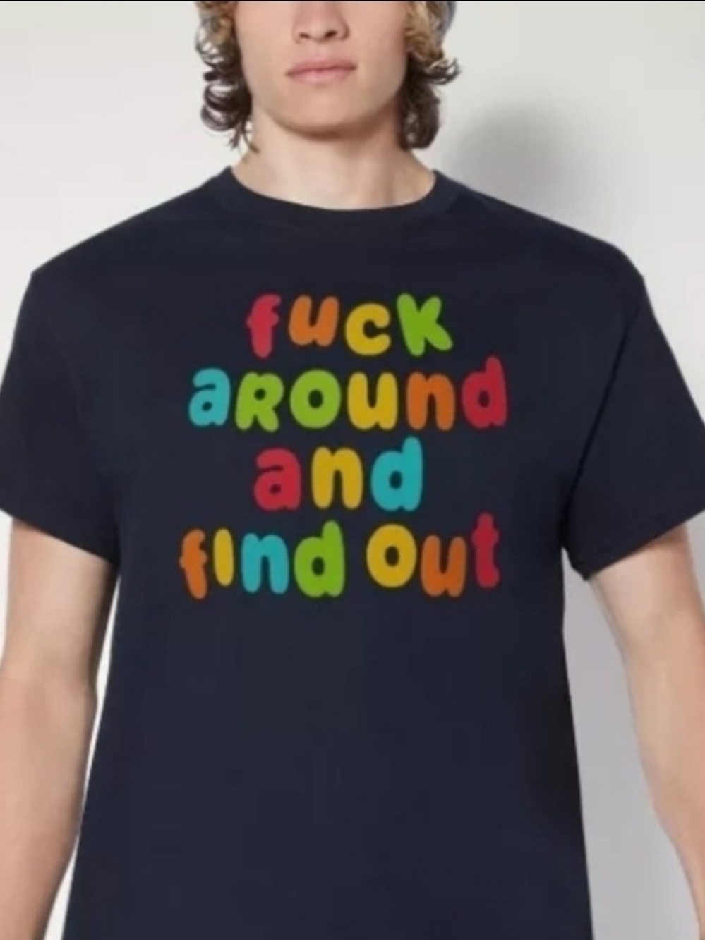 Spencer's Graphic Tee Men's Large "F**k Around and Find Out" Black